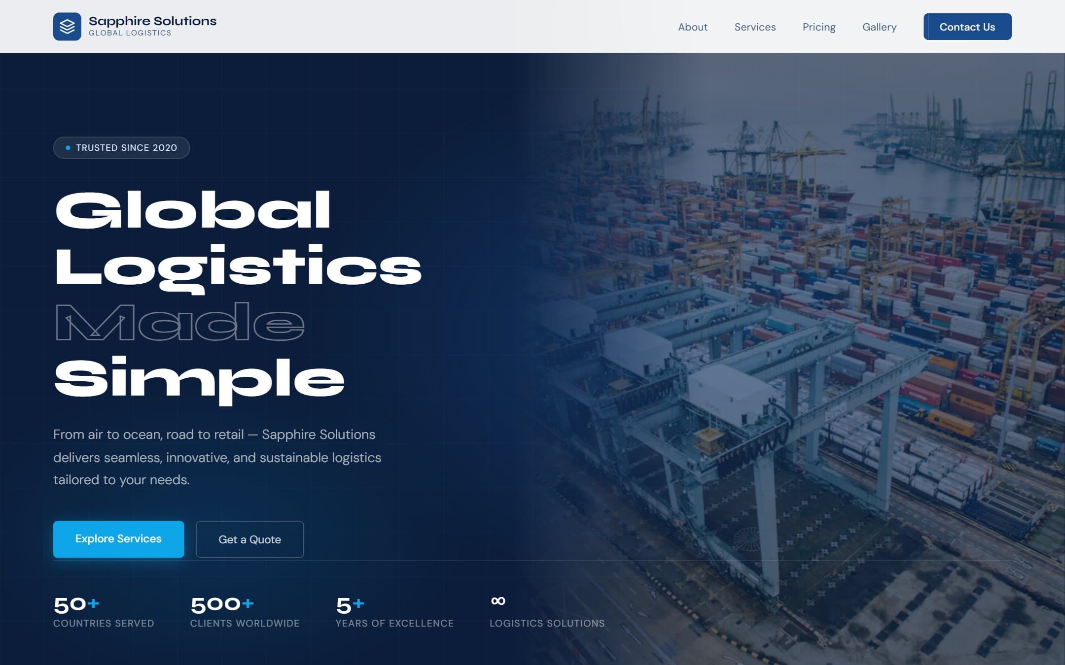Sapphire Solutions website preview