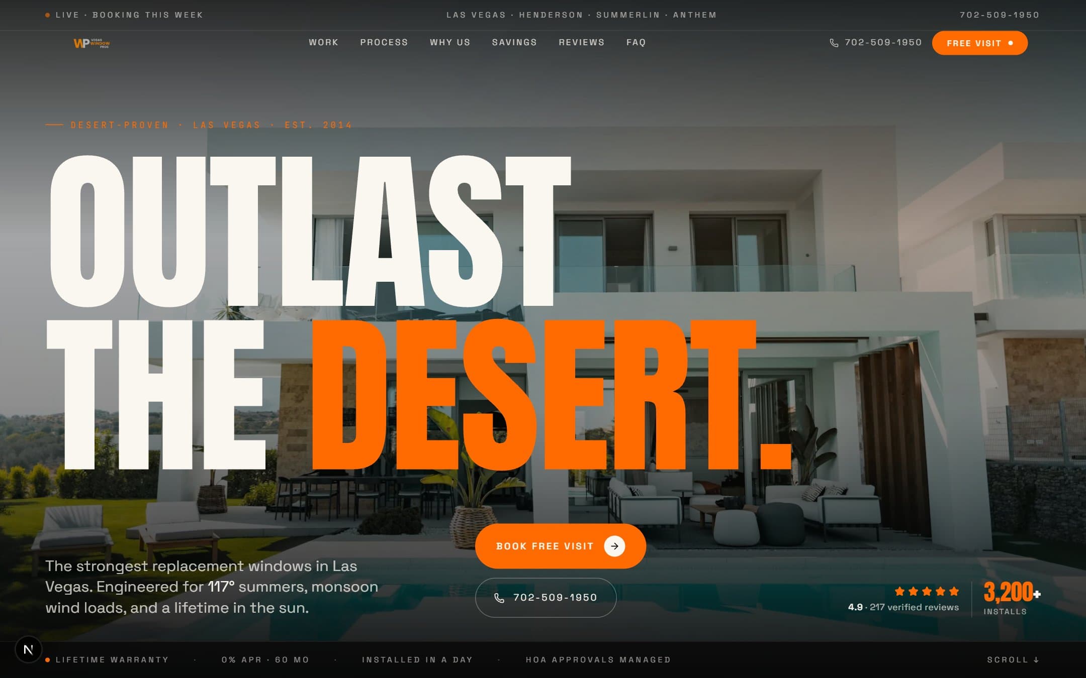 Vegas Window Pros website preview